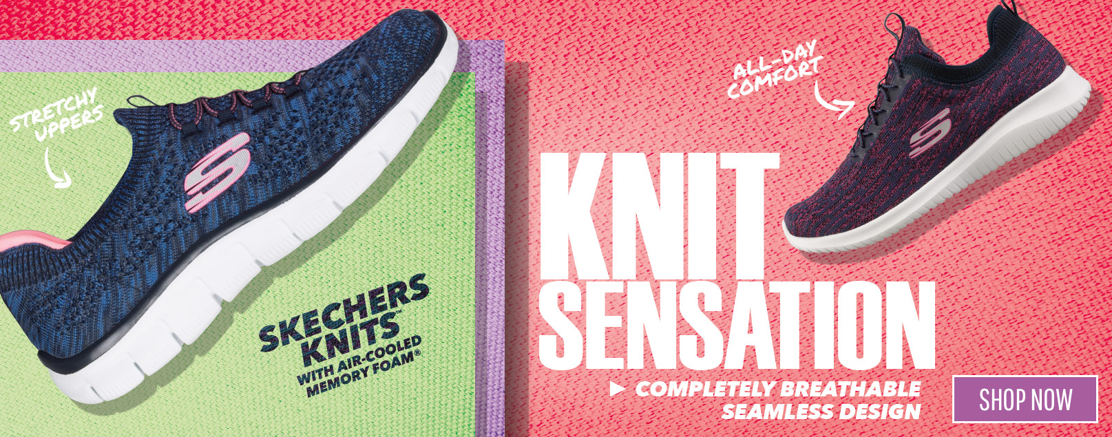 stretch knit skechers for women