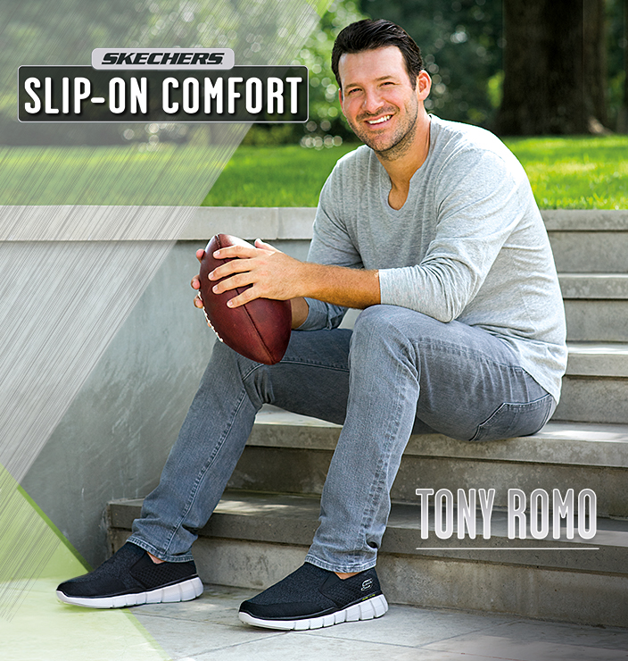 Tony romo skechers slip hot sale ons