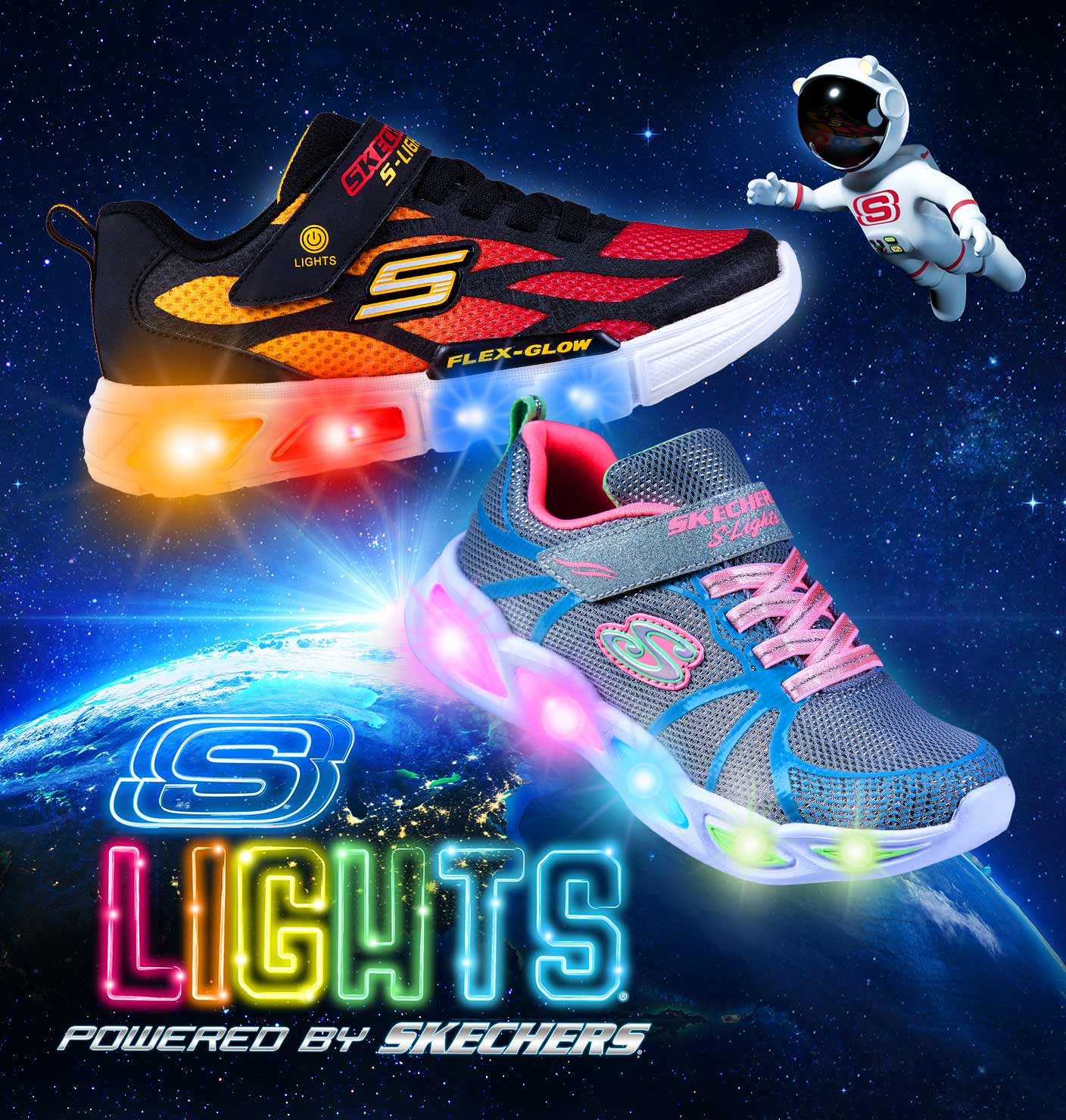 skechers light shoes for kids